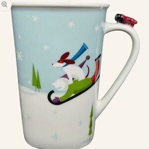 Starbucks 2011 8 oz Bone China Collective Winter Dog Sledding Mug NWT